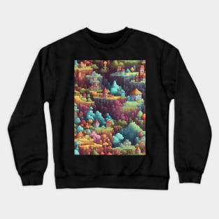 Pixel Art Repeating Pattern Crewneck Sweatshirt